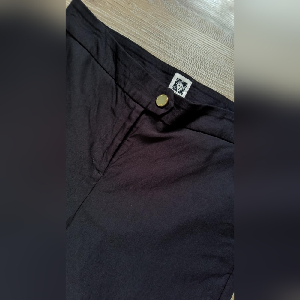 4/$10 ✨ Anne Klein Women's Black Wide-Leg Cropped Pants - Size 8 - Picture 3 of 6